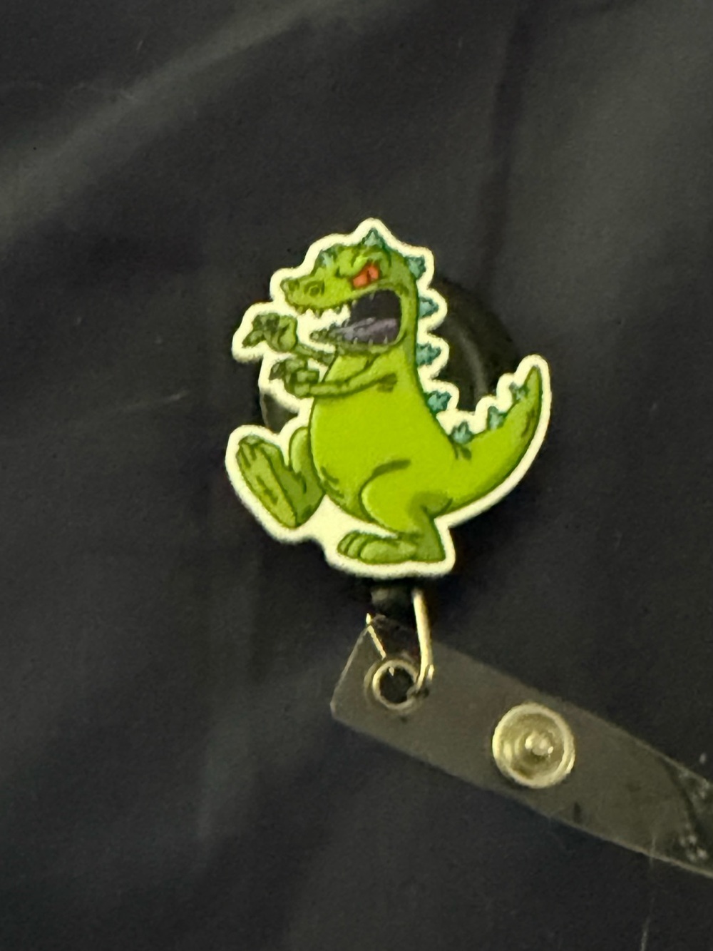 Green Dinosaur Badge Reel —